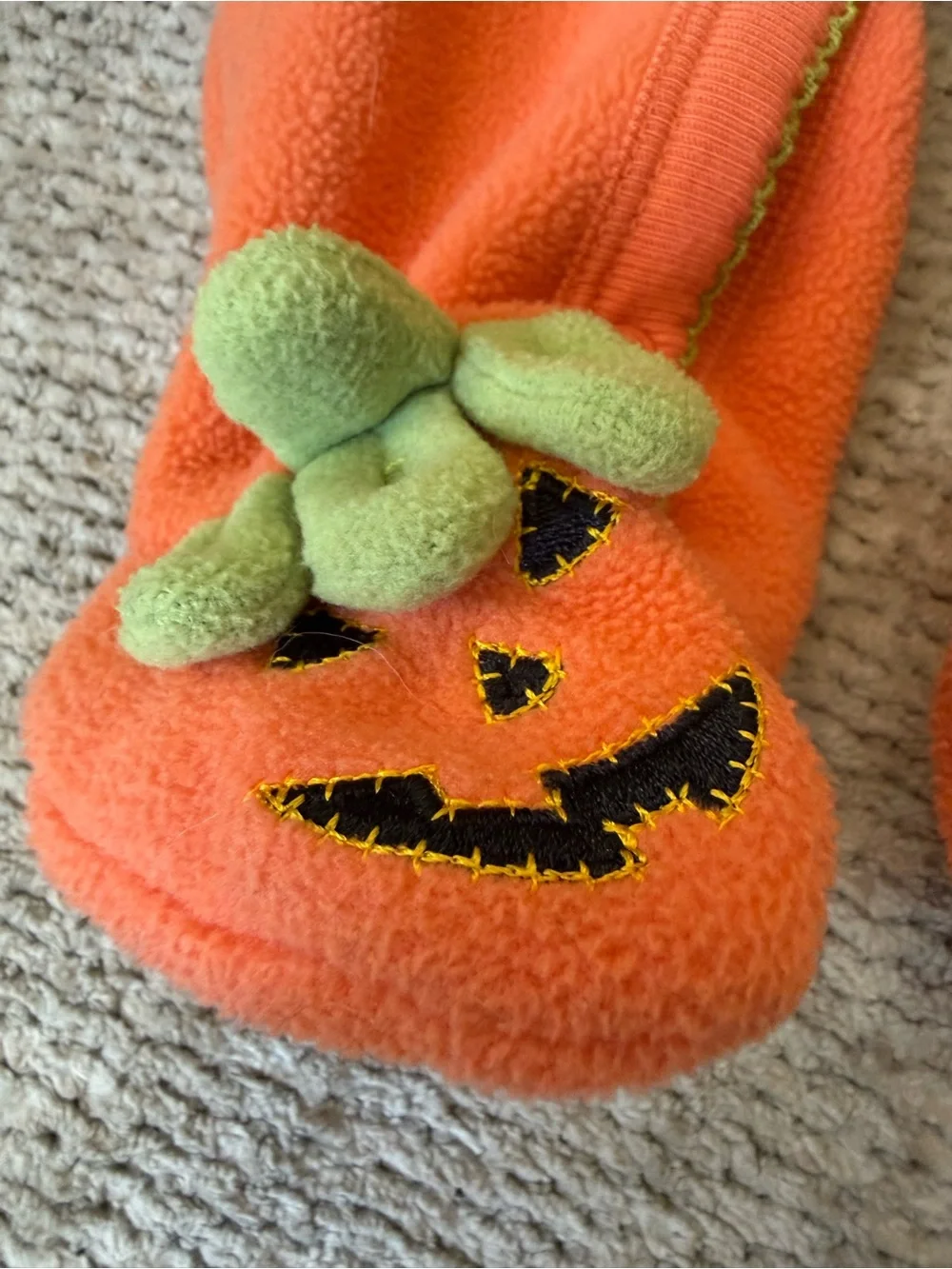 Old Navy Pumpkin Hooded Fleece Bunting Costume Sleeper 3–6 Months
